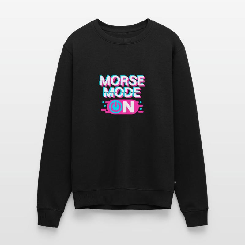 Morsecode Morse Code On Men's Premium Organic Jumper