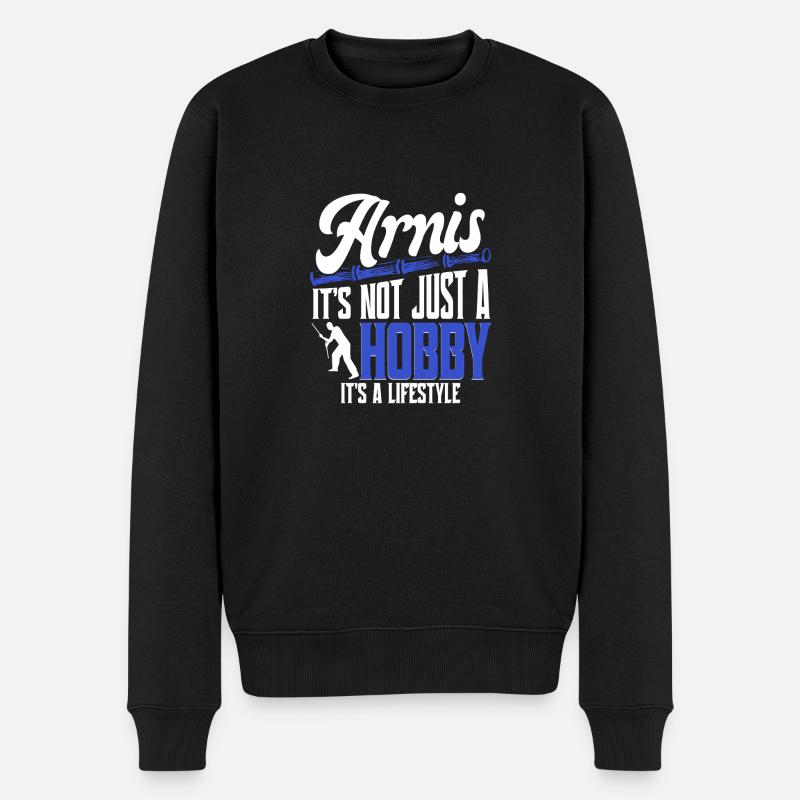 Escrima Arnis It's Not Just A Hobby - Männer Premium Bio Pullover - Schwarz