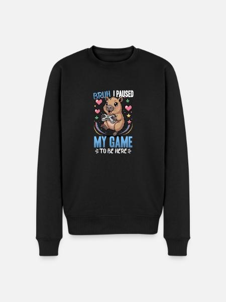 Capybara Gamer Gaming - Men's Premium Organic Jumper - black