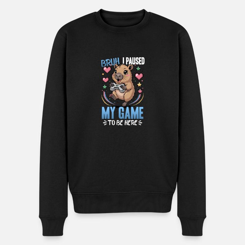 Capybara Gamer Gaming - Pull Premium bio Homme - noir