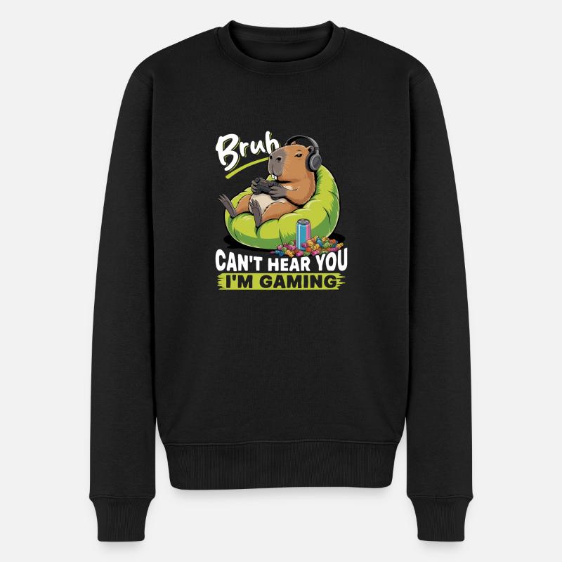 Capybara Gamer Gaming - Men's Premium Organic Jumper - black