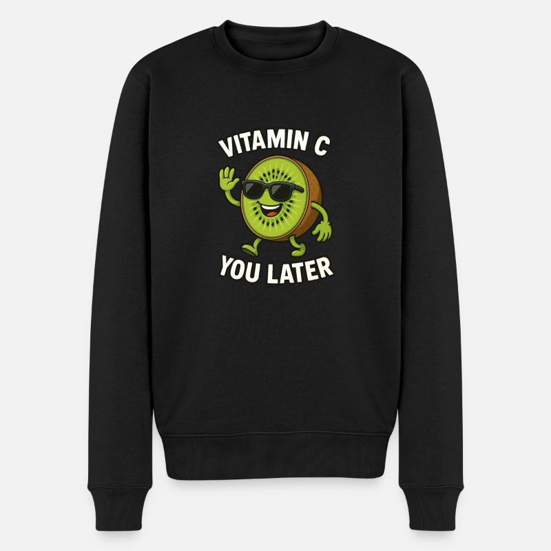 Vitamine C Fruit Kiwi - Pull Premium bio Homme - noir
