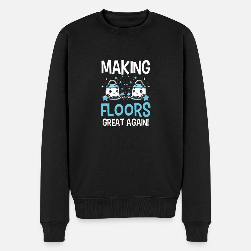 Cleaning Lover Cleaner - Men's Premium Organic Jumper - black