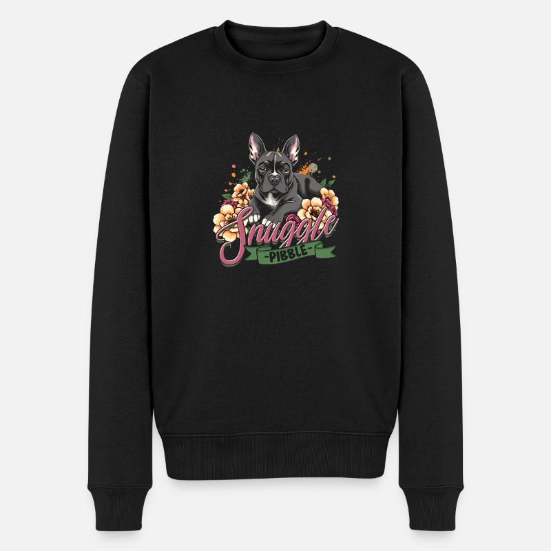 Pitbull Pitbulls Snuggle Pibble - Pull Premium bio Homme - noir