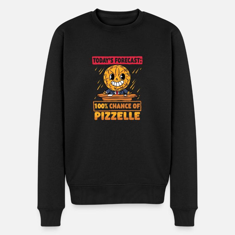 Pizzelle Waffel Keks - Männer Premium Bio Pullover - Schwarz