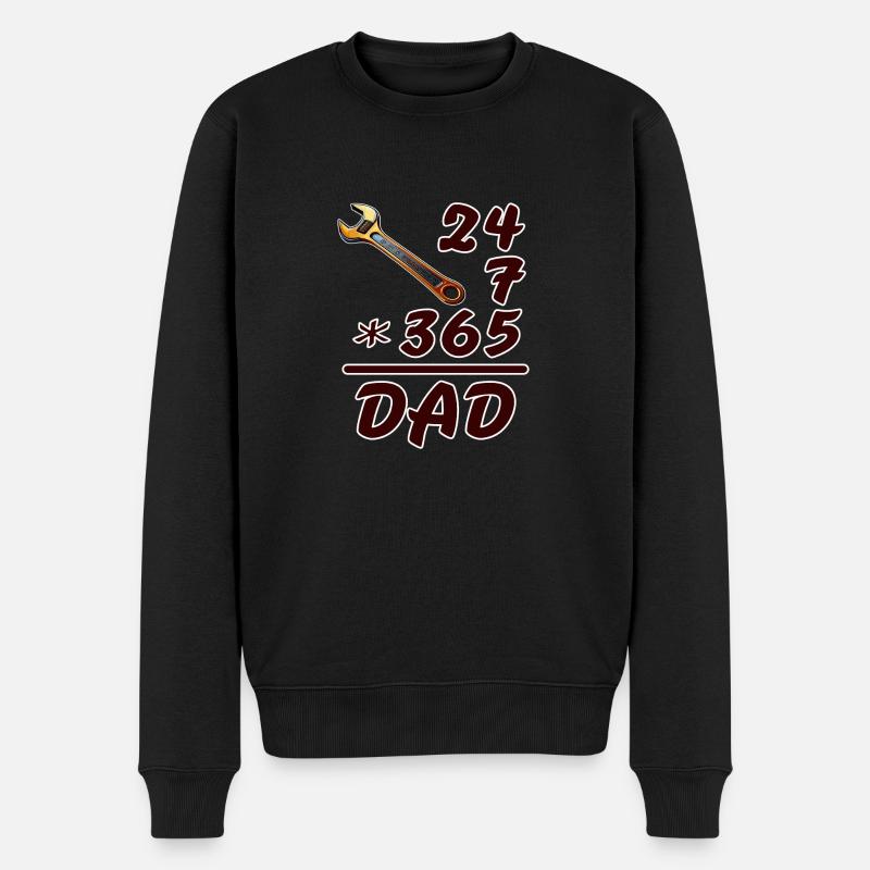 24-7-365 DAD - Pull Premium bio Homme - noir