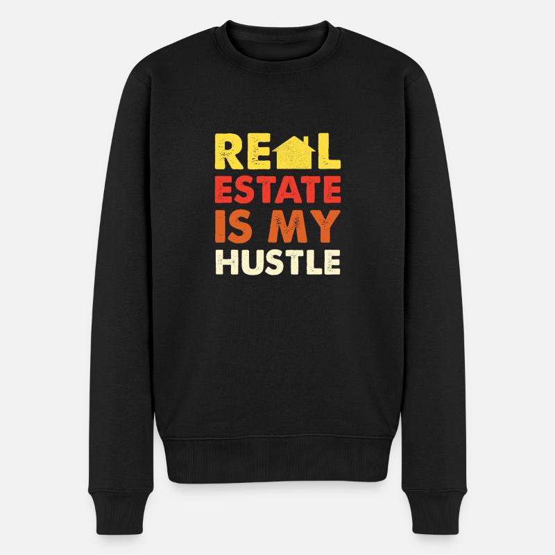 Immobilien Sind Mein Geschäft - Männer Premium Bio Pullover - Schwarz