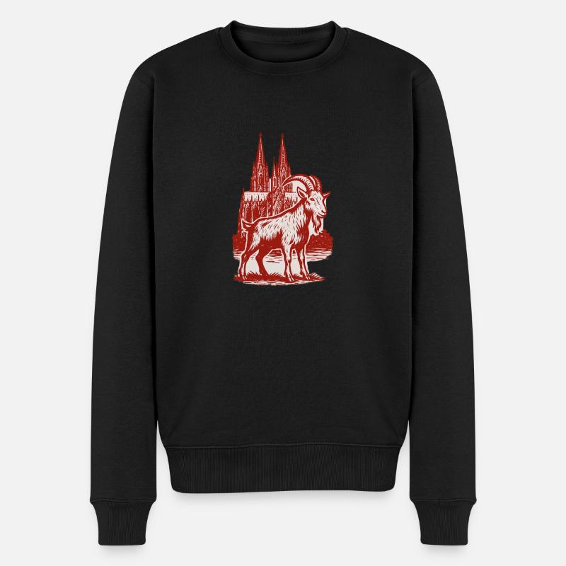 Köln Geissbock - Männer Premium Bio Pullover - Schwarz