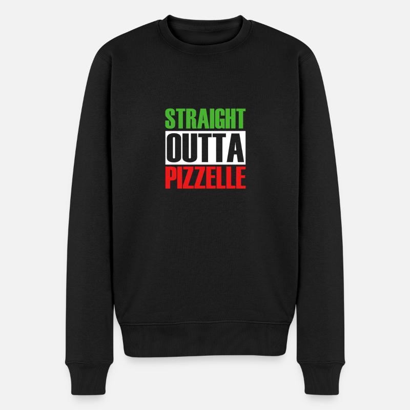 Pizzelle Waffel Keks - Männer Premium Bio Pullover - Schwarz