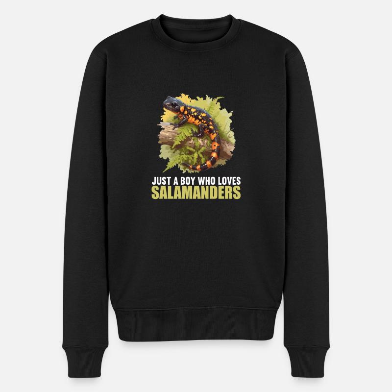 Salamanders Salamander - Männer Premium Bio Pullover - Schwarz