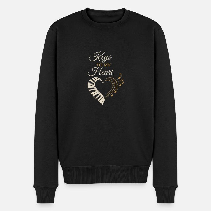Klassischer Pianist Klavierleben Musikrezital - Männer Premium Bio Pullover - Schwarz