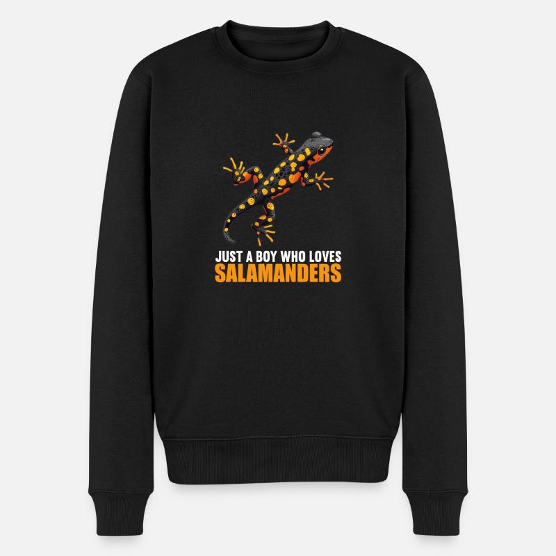 Salamanders Salamander - Männer Premium Bio Pullover - Schwarz