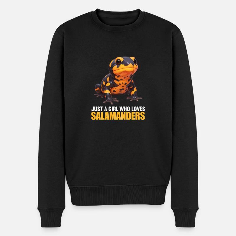 Salamanders Salamander - Männer Premium Bio Pullover - Schwarz