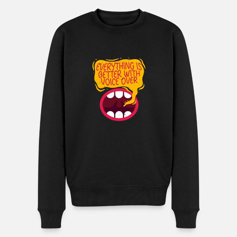 Kommentator Sportmoderator - Männer Premium Bio Pullover - Schwarz