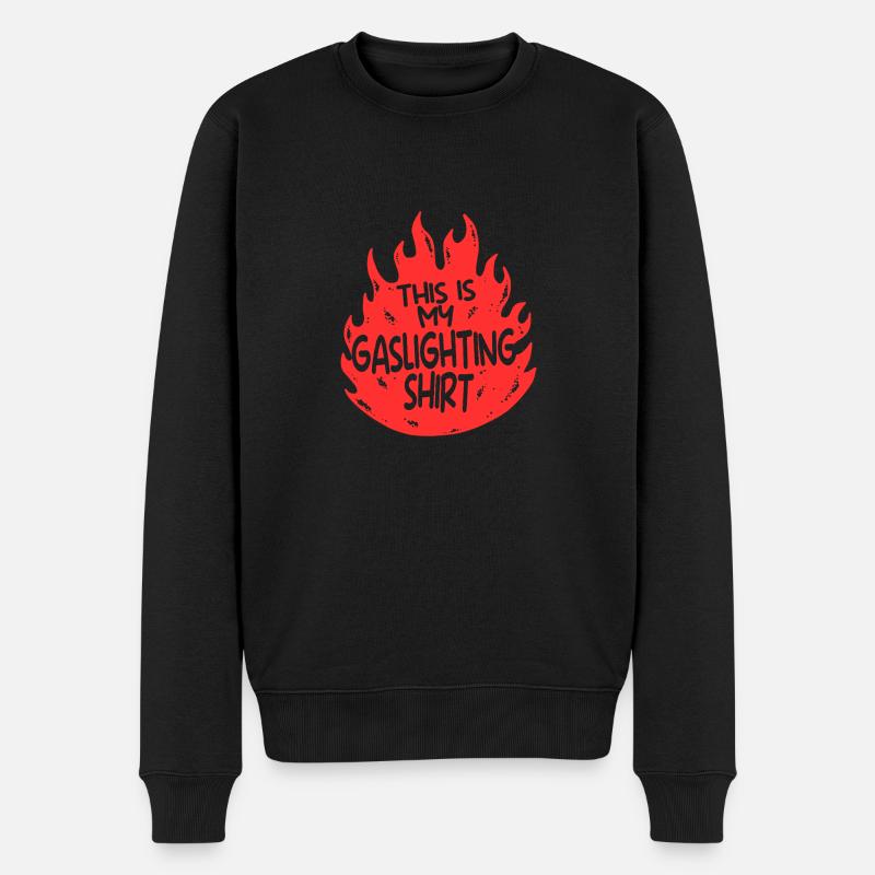 Gaslighter Gaslighting - Männer Premium Bio Pullover - Schwarz