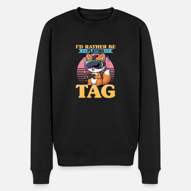 Gaming Fox VR Gamer - Pull Premium bio Homme - noir