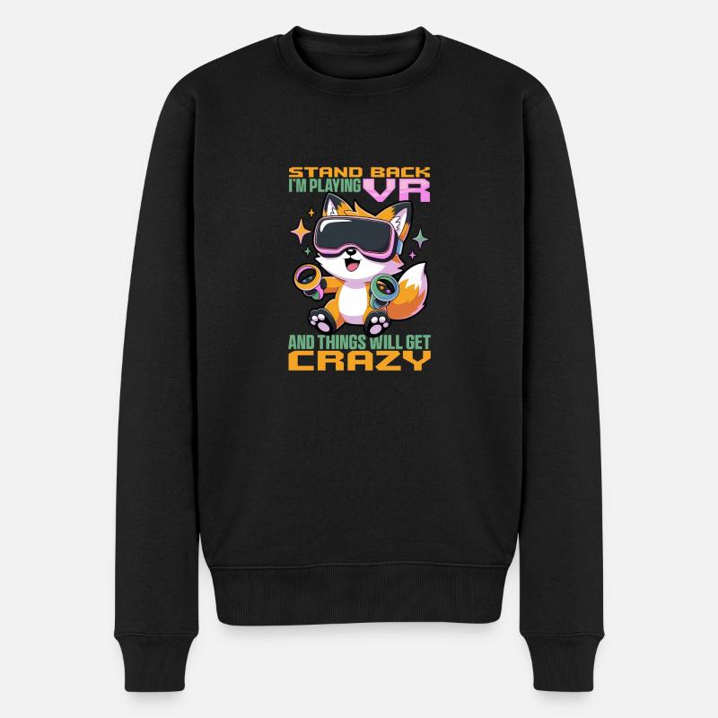 Gaming Fox VR Gamer - Männer Premium Bio Pullover - Schwarz