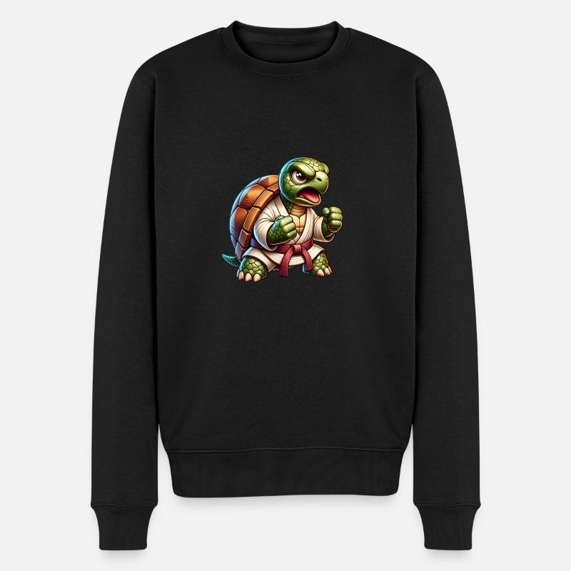 Maître de karaté tortue - Pull Premium bio Homme - noir