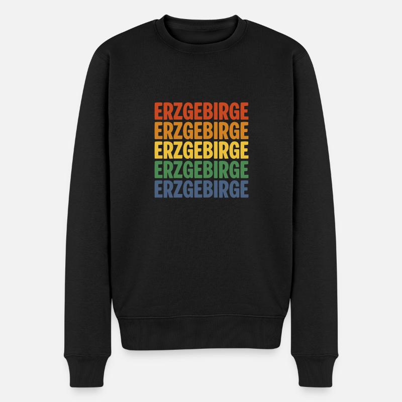 Erzgebirge Retro - Männer Premium Bio Pullover - Schwarz