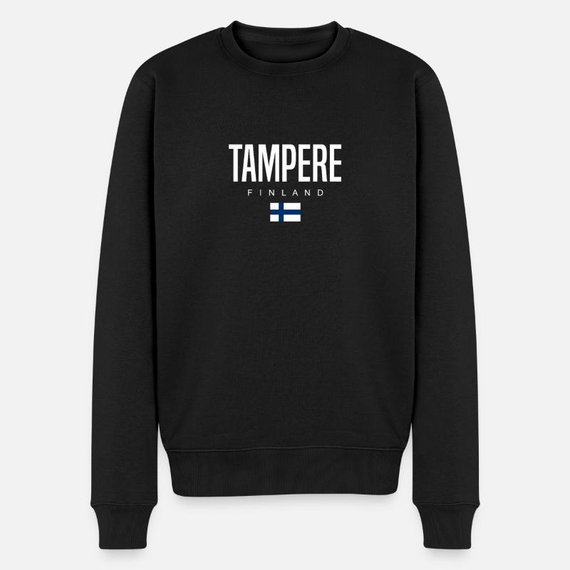 Tampere Finnland - Männer Premium Bio Pullover - Schwarz