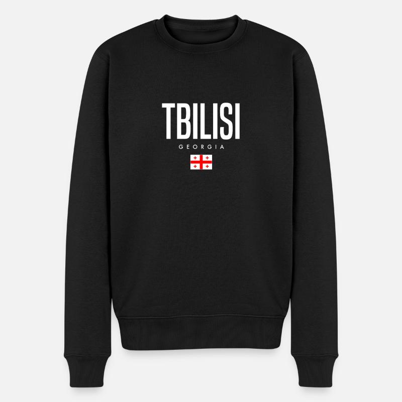 Tiflis Georgien - Männer Premium Bio Pullover - Schwarz