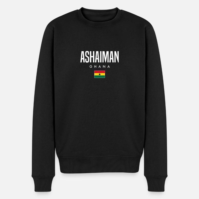 Ashaiman Ghana - Männer Premium Bio Pullover - Schwarz