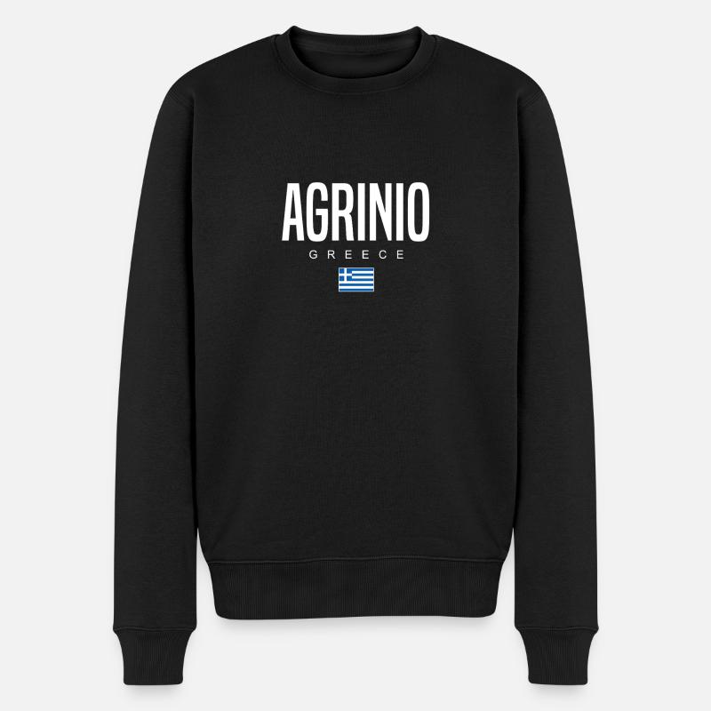Agrinio, Grèce - Pull Premium bio Homme - noir