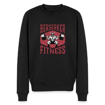 Berserker Fitness "Einn" - Männer Premium Bio Pullover - Schwarz - Vorne - Nico (187cm)