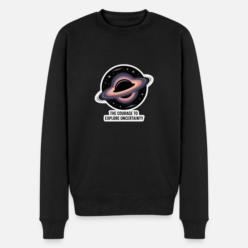 EIN SCHWARZES LOCH - Männer Premium Bio Pullover - Schwarz
