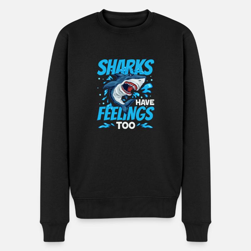 requins ont aussi des sentiments Design pour un défenseur de - Pull Premium bio Homme - noir