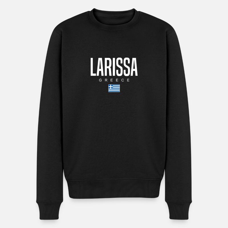 Larissa, Grèce - Pull Premium bio Homme - noir