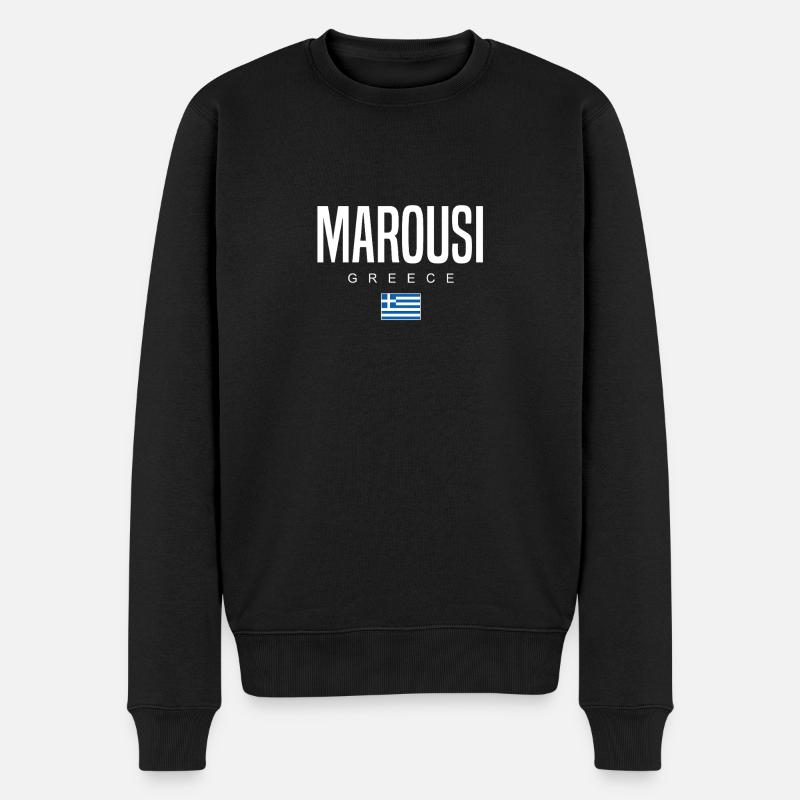 Marousi, Grèce - Pull Premium bio Homme - noir