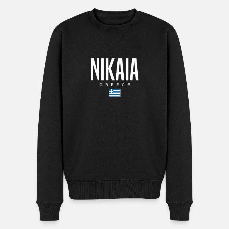 Nikaia, Grèce - Pull Premium bio Homme - noir