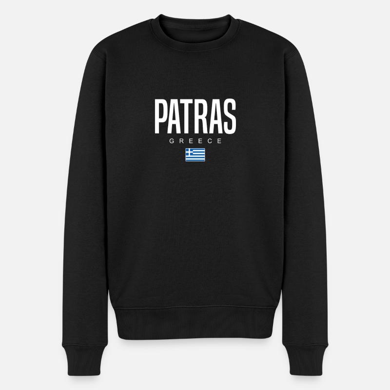 Patras, Grèce - Pull Premium bio Homme - noir