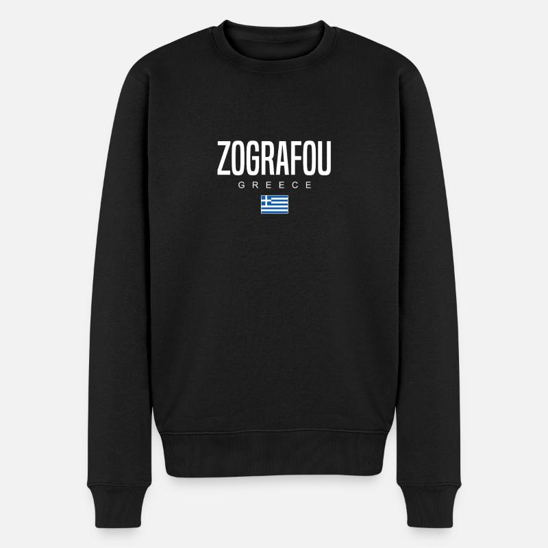 Zografou, Grèce - Pull Premium bio Homme - noir
