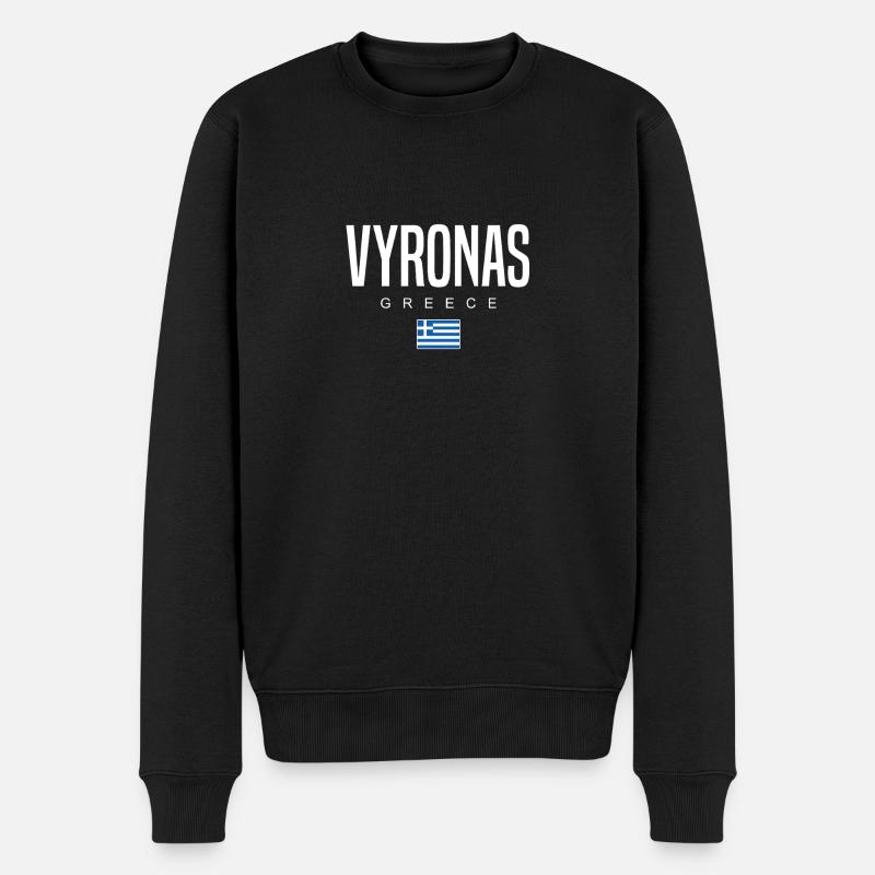 Vyronas Grèce - Pull Premium bio Homme - noir