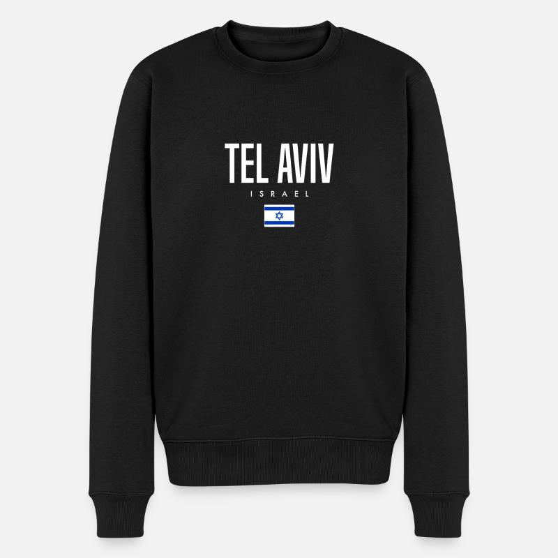 Tel Aviv Israel - Männer Premium Bio Pullover - Schwarz
