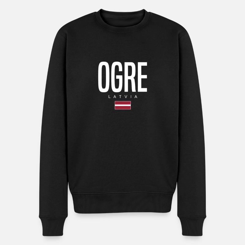 Ogre, Lettonie - Pull Premium bio Homme - noir