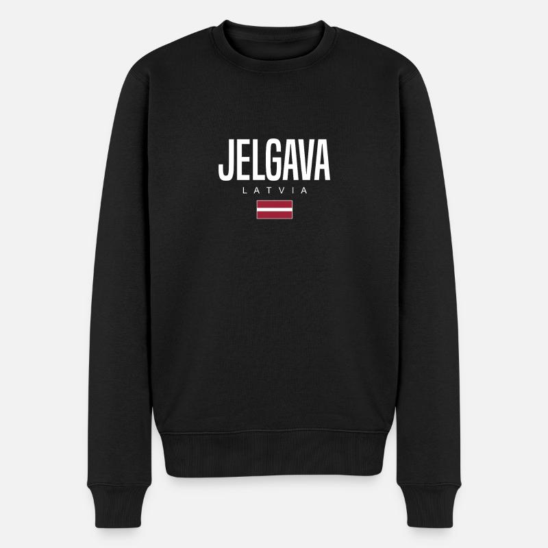 Jelgava Lettland - Männer Premium Bio Pullover - Schwarz