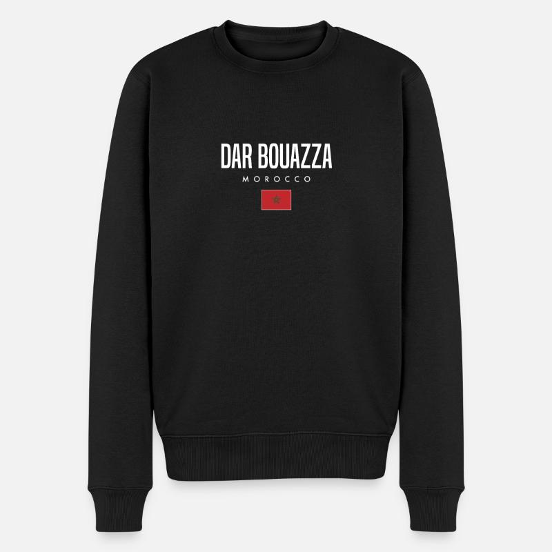 Dar Bouazza, Maroc - Pull Premium bio Homme - noir