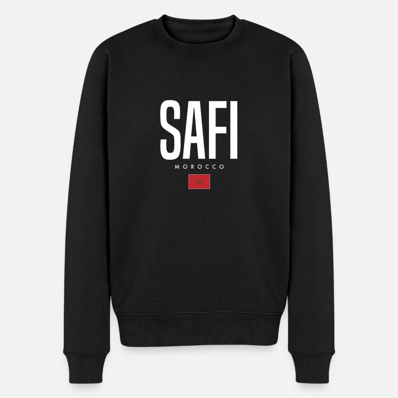 Safi, Maroc - Pull Premium bio Homme - noir