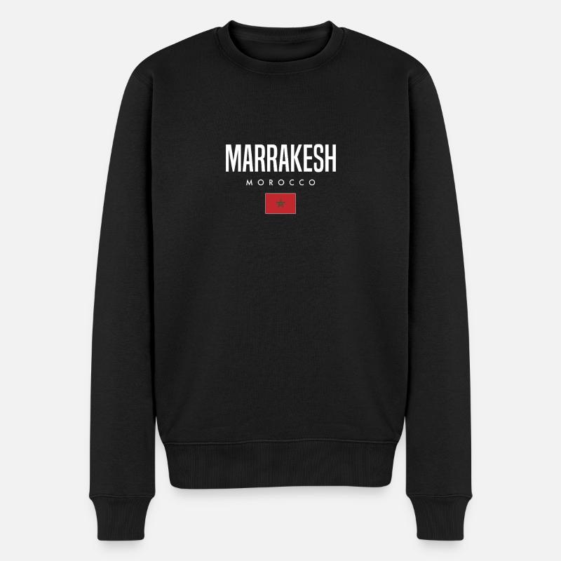 Marrakesh Marokko - Männer Premium Bio Pullover - Schwarz