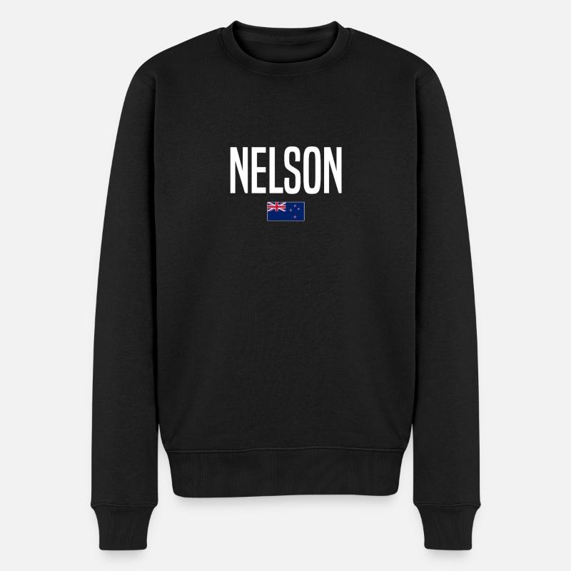 Nelson, Nouvelle-Zélande - Pull Premium bio Homme - noir