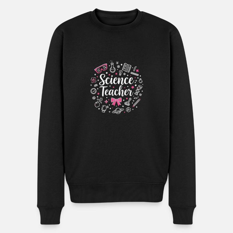 Science Professor- Back to School - Männer Premium Bio Pullover - Schwarz