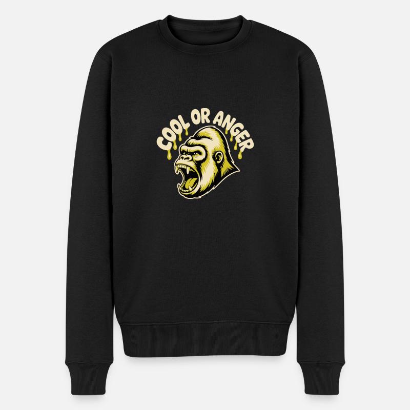 TÊTE DE GORILLE - Pull Premium bio Homme - noir