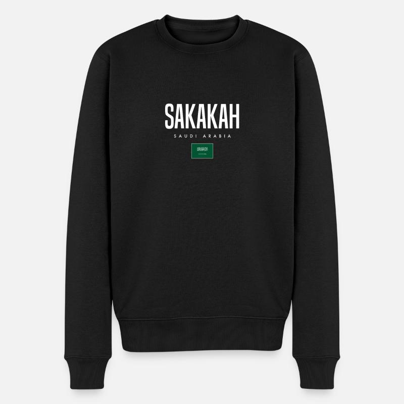 Sakakah Saudi-Arabien - Männer Premium Bio Pullover - Schwarz
