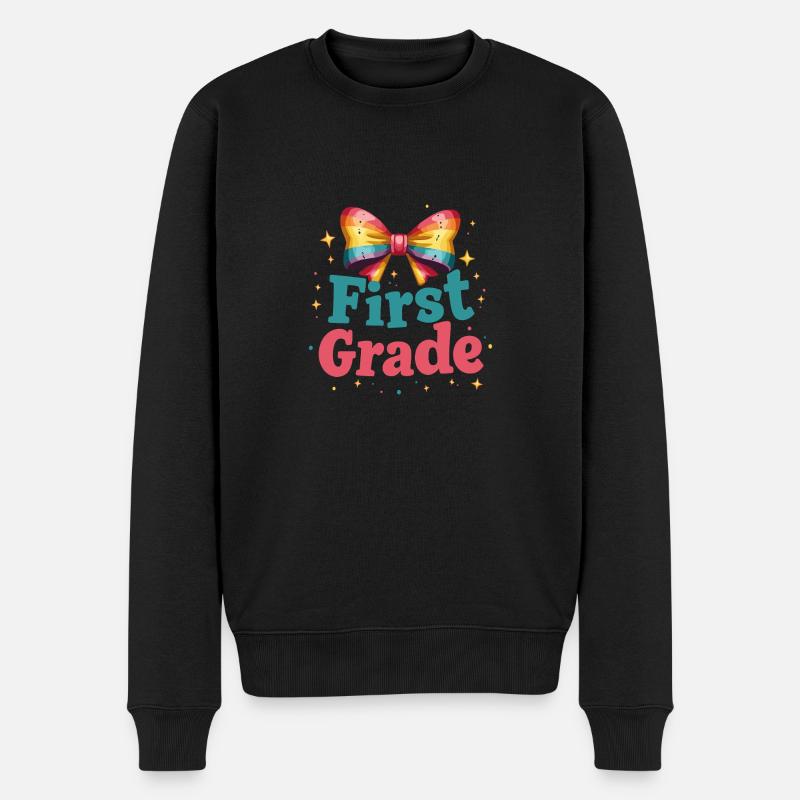 Funny Design für Erste Klasse - Männer Premium Bio Pullover - Schwarz