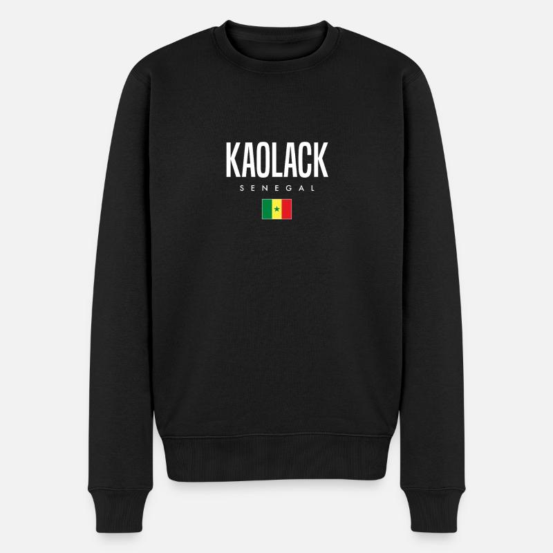 Kaolack Senegal - Männer Premium Bio Pullover - Schwarz