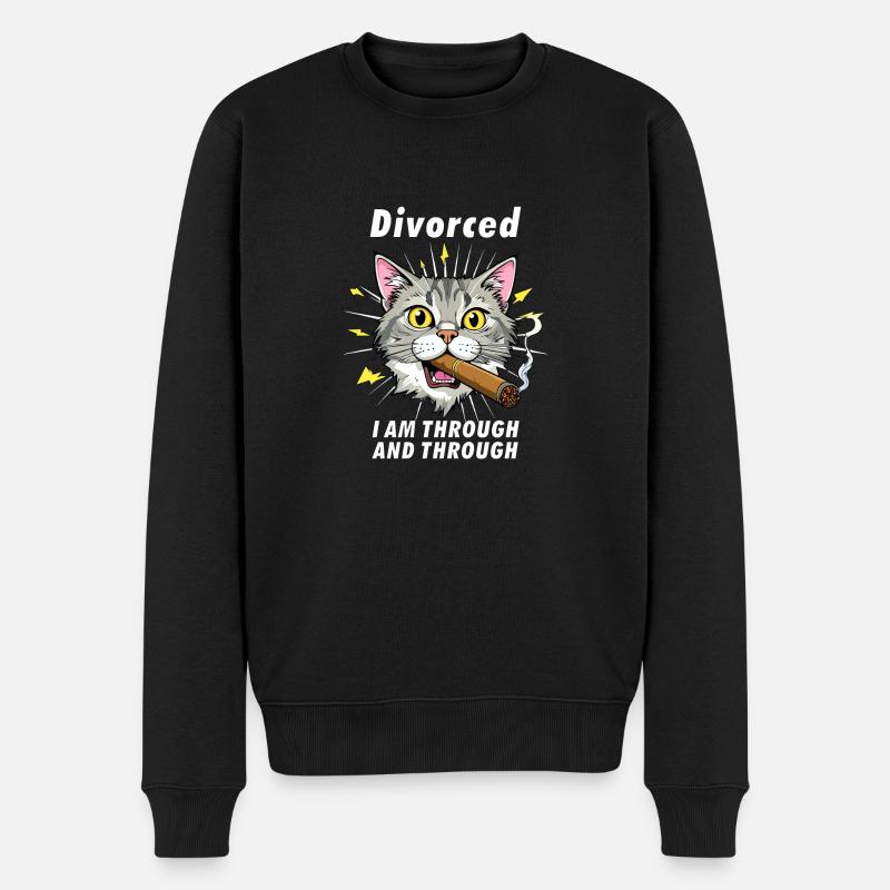 CAT Cigare Divorcé - Pull Premium bio Homme - noir