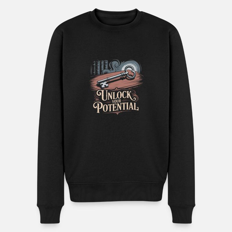 LIBÉREZ VOTRE POTENTIEL - Pull Premium bio Homme - noir
